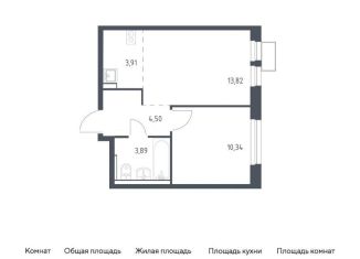 Продажа 1-комнатной квартиры, 36.5 м2, Московская область, квартал Ивакино, к2