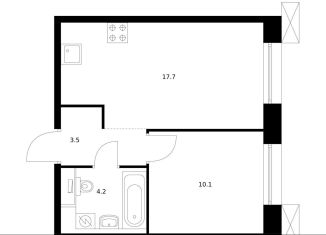 Продам 1-комнатную квартиру, 35.5 м2, Санкт-Петербург, метро Лиговский проспект, жилой комплекс Аэронавт, 1