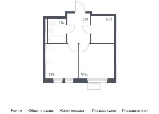 1-ком. квартира на продажу, 35.6 м2, Московская область, жилой комплекс Квартал Ивакино, к3