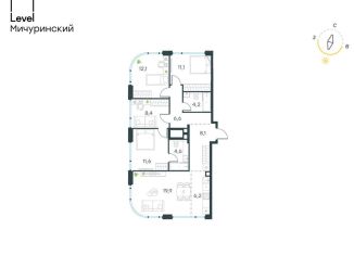 Продажа 5-комнатной квартиры, 92.8 м2, Москва, жилой комплекс Левел Мичуринский, к6