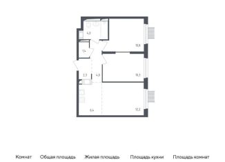 Продается двухкомнатная квартира, 51.4 м2, Мытищи, жилой комплекс Мытищи Парк, к4.2
