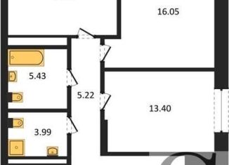 Продажа трехкомнатной квартиры, 82.7 м2, Новосибирск, Красный проспект, 167/3, ЖК Расцветай на Красном