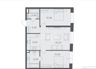 Продается трехкомнатная квартира, 72 м2, Москва, ЖК Форивер, жилой комплекс Форивер, 3