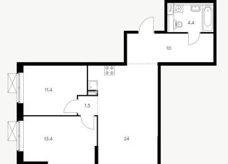 Продается двухкомнатная квартира, 64.7 м2, Москва, район Западное Дегунино, Ижорская улица, 6/6