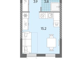 Квартира на продажу студия, 22.9 м2, Москва, метро Солнцево, жилой комплекс Лучи, к15