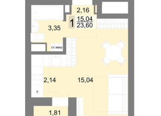 Продаю квартиру студию, 24.9 м2, Екатеринбург, Балаклавский тупик, 2В, Орджоникидзевский район