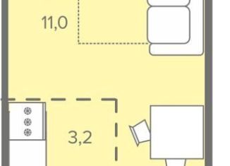 Продаю квартиру студию, 22.6 м2, Пермь, шоссе Космонавтов, 309А, Индустриальный район