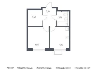1-ком. квартира на продажу, 35.7 м2, Московская область, квартал Ивакино, к2