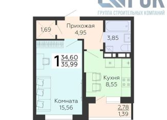 Продаю 1-комнатную квартиру, 36 м2, Воронежская область, улица Славы