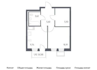 Продается 1-комнатная квартира, 36.4 м2, Ленинский городской округ, ЖК Горки Парк, жилой комплекс Горки Парк, к4.1
