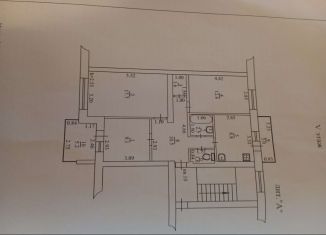 Трехкомнатная квартира на продажу, 72.8 м2, станица Фастовецкая, улица Азина, 59А