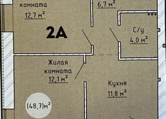 Продажа двухкомнатной квартиры, 48.7 м2, Тольятти, ЖК Гринвуд