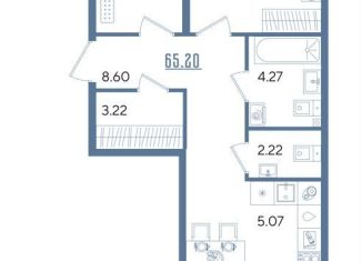 Продажа 2-комнатной квартиры, 65.2 м2, Татарстан