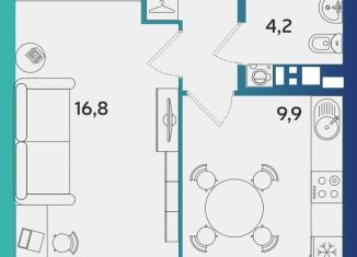 Продам однокомнатную квартиру, 35.7 м2, Альметьевск