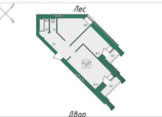 Продается 2-ком. квартира, 51.6 м2, Томск, Нижний переулок, 51, Советский район