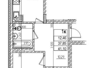 Продам 1-ком. квартиру, 41.1 м2, Новосибирск, метро Заельцовская, улица Дуси Ковальчук, 242