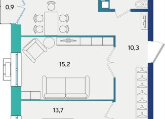 Продается 2-комнатная квартира, 58.8 м2, Альметьевск