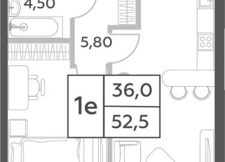 Продам 2-комнатную квартиру, 52.5 м2, Москва, район Раменки, проспект Генерала Дорохова, вл1к1