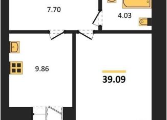 Продам 1-комнатную квартиру, 39.1 м2, Воронеж, улица Курчатова, 26Б, Советский район