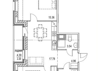 Продажа 2-комнатной квартиры, 60 м2, Санкт-Петербург, проспект Энгельса, 29, метро Удельная