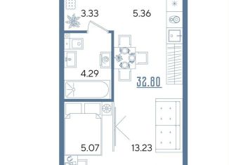 Продам квартиру студию, 32.8 м2, Казань, Авиастроительный район