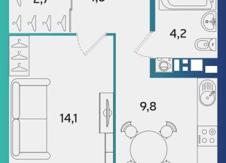 Продажа 1-комнатной квартиры, 35.7 м2, Альметьевск