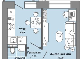 Продажа однокомнатной квартиры, 34 м2, Кировская область