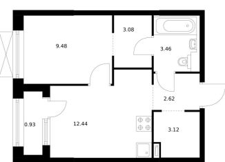 Продается 1-комнатная квартира, 35.1 м2, Владивосток, Первореченский район