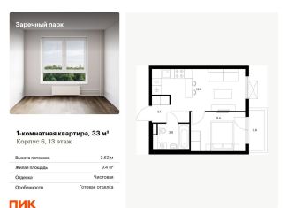 Продажа 1-ком. квартиры, 33 м2, деревня Новое Девяткино