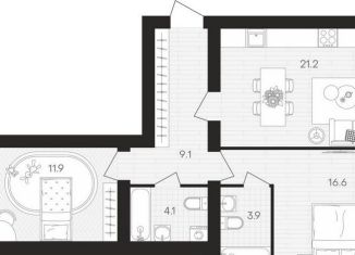 Продаю 2-комнатную квартиру, 68.8 м2, посёлок Мичуринский, Выставочная улица