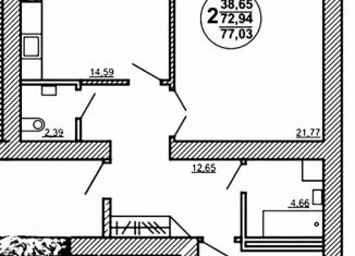 Продажа 2-ком. квартиры, 73.4 м2, Уфа, улица Чапаева, 10