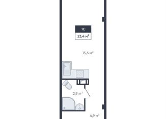 Продам 1-ком. квартиру, 23.4 м2, Ленинградская область, улица Шоссе в Лаврики, 64к4