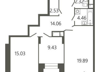 Продается 2-ком. квартира, 69.1 м2, Подольск, Советская улица, 18к2