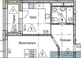 Продажа однокомнатной квартиры, 40.9 м2, Воронежская область, набережная Чуева, 7