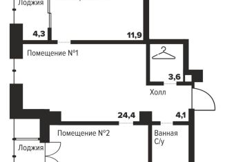 Продаю двухкомнатную квартиру, 66.3 м2, Челябинск, улица Труда, 157А