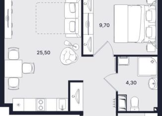 Продам 1-ком. квартиру, 58.3 м2, Санкт-Петербург, Витебский проспект, 99к1, Витебский проспект