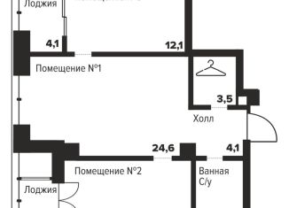 Продается 2-ком. квартира, 66.7 м2, Челябинск, улица Труда, 157А