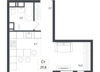 Продажа квартиры студии, 29.8 м2, Московская область, жилой квартал Новая Щербинка, 18