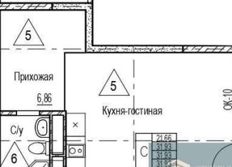 Продажа квартиры студии, 31.9 м2, Воронеж, Железнодорожный район, набережная Чуева, 7