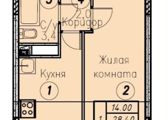 Продается 1-комнатная квартира, 28.4 м2, Ступино