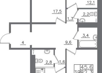 Продажа 3-ком. квартиры, 84.4 м2, Иркутская область