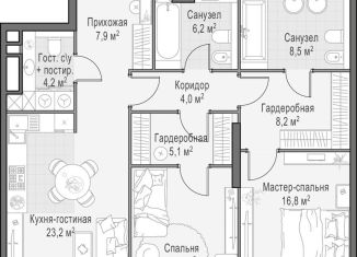 2-ком. квартира на продажу, 99.5 м2, Москва, ЦАО