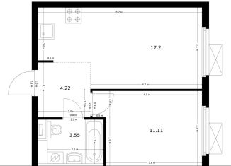 Продажа 1-комнатной квартиры, 36.1 м2, Москва, жилой комплекс Ютаново, 4, район Чертаново Южное