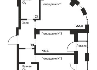 2-ком. квартира на продажу, 75.9 м2, Челябинск, Центральный район, улица Труда, 157А