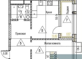 Продам 1-ком. квартиру, 46.6 м2, Воронежская область, набережная Чуева, 7