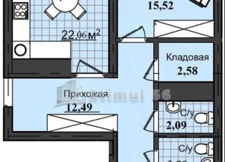 2-ком. квартира на продажу, 76.2 м2, Оренбург, Ленинский район, улица Ильи Глазунова, 8