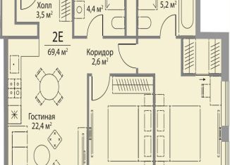 Продаю 2-комнатную квартиру, 69.4 м2, Москва, район Раменки, улица Лобачевского, 124к3А