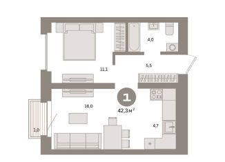 Продаю 1-ком. квартиру, 42.3 м2, Москва, Тагильская улица, 6/5, ВАО