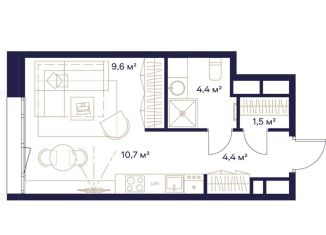 Квартира на продажу студия, 30.6 м2, Москва, жилой комплекс Союз, к3, район Ростокино