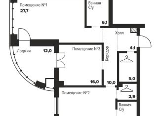 Продам 2-комнатную квартиру, 96 м2, Челябинск, Центральный район, улица Труда, 157А